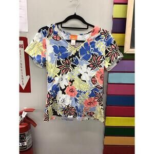 Hearts of palm womens vneck tshirt printed size small new from HSN